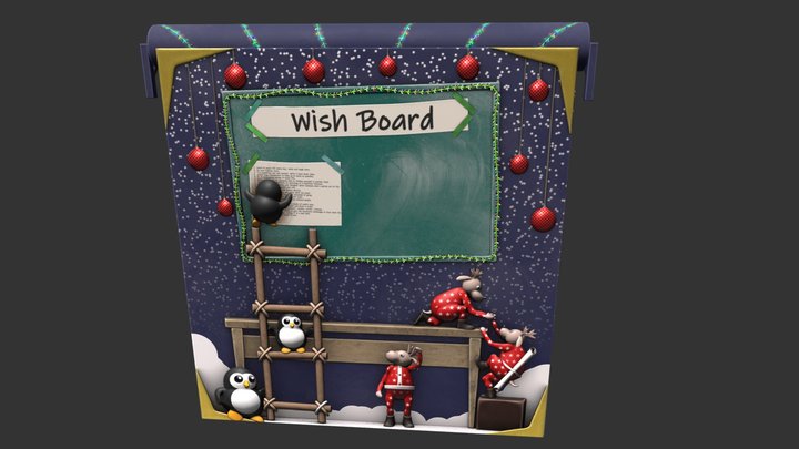 Wish Board Garage Door 3D Model