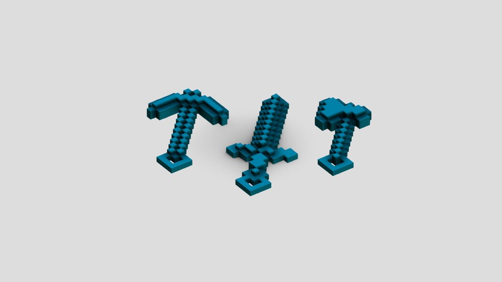 minecraft-sword+axe+