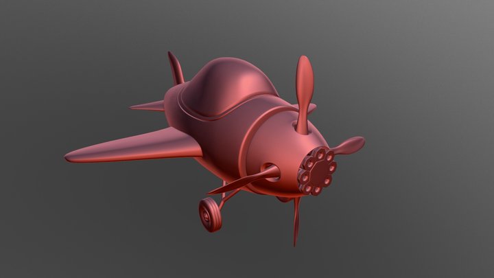 Hard Surf Plane 3D Model