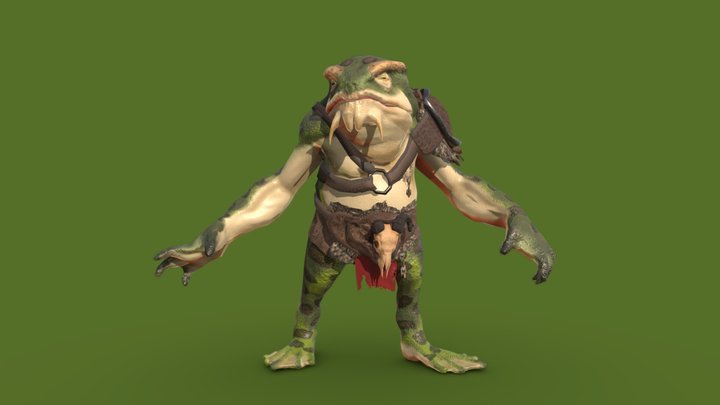 Frog Warrior 3D Model