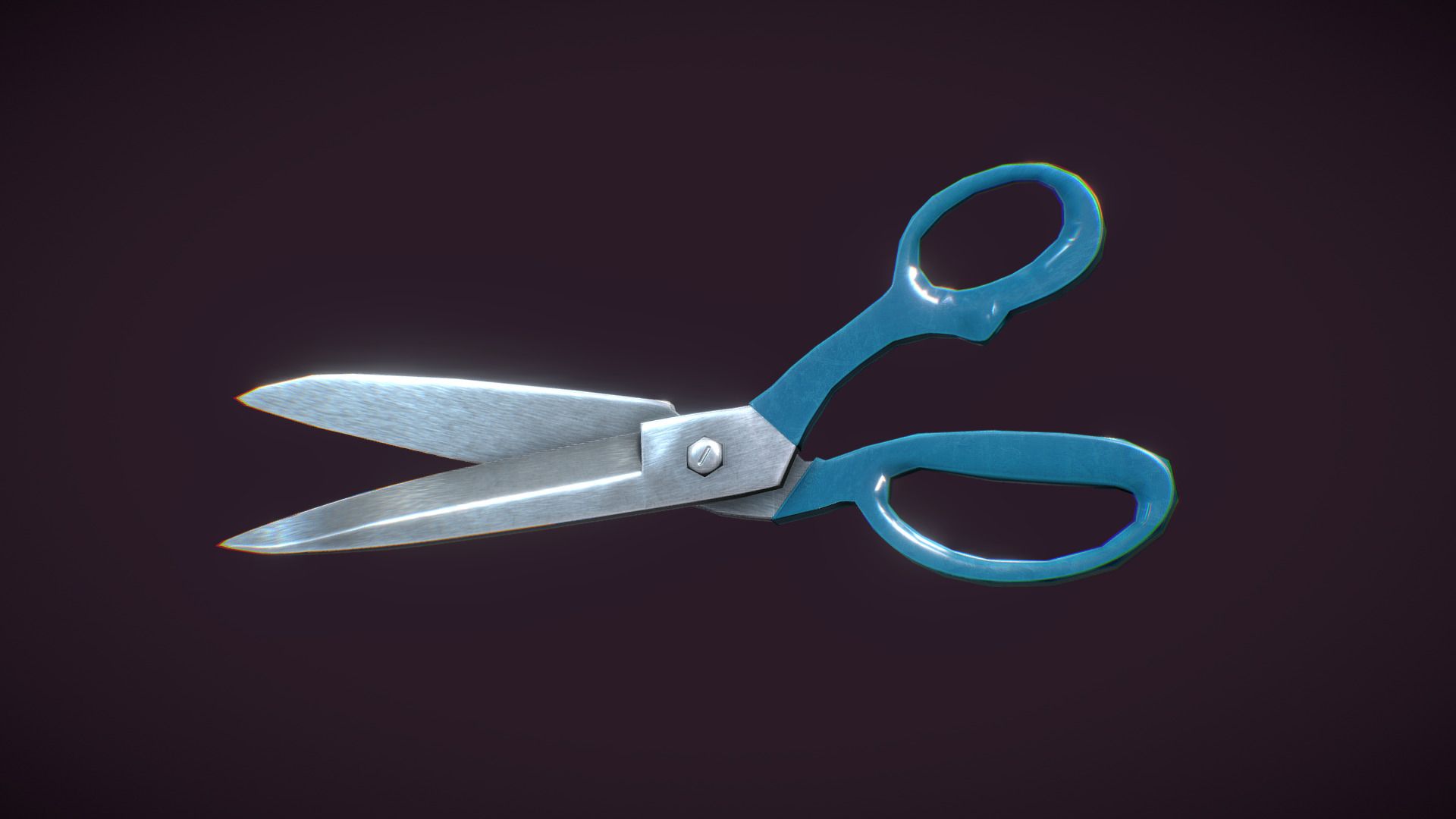 3D model Scissors (HQ) - This is a 3D model of the Scissors (HQ). The 3D model is about a pair of scissors.