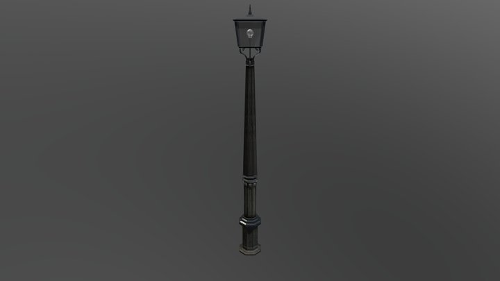 Lamp Post Low-Poly 3D Model
