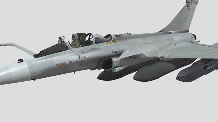 Rafale - Full Pack (Pilot + Aviónica + Weapons) 3D Model