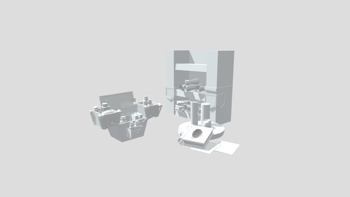 Witch_Box_String_Paper_Ropes 3D Model