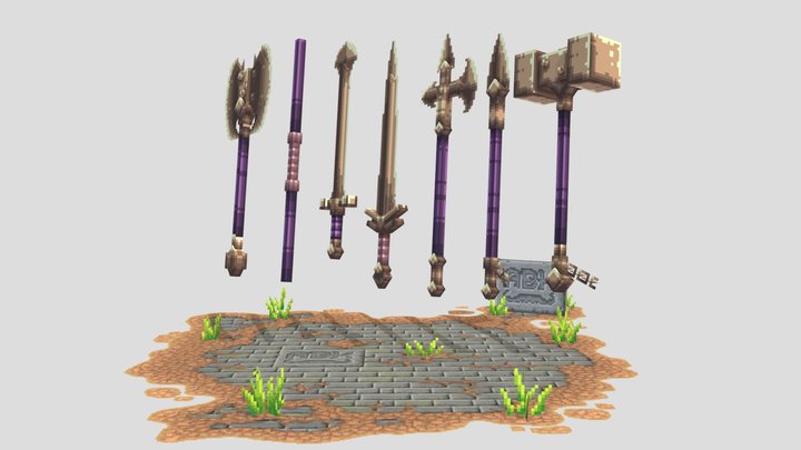 Fantasy Medieval Weapon Pack vol.1 3D Model