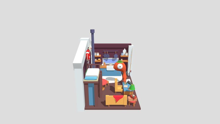 Fisherman House 3D Model