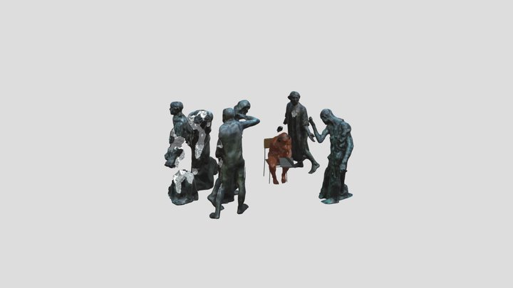 Нео мыслитель и граждане не калле 3D Model