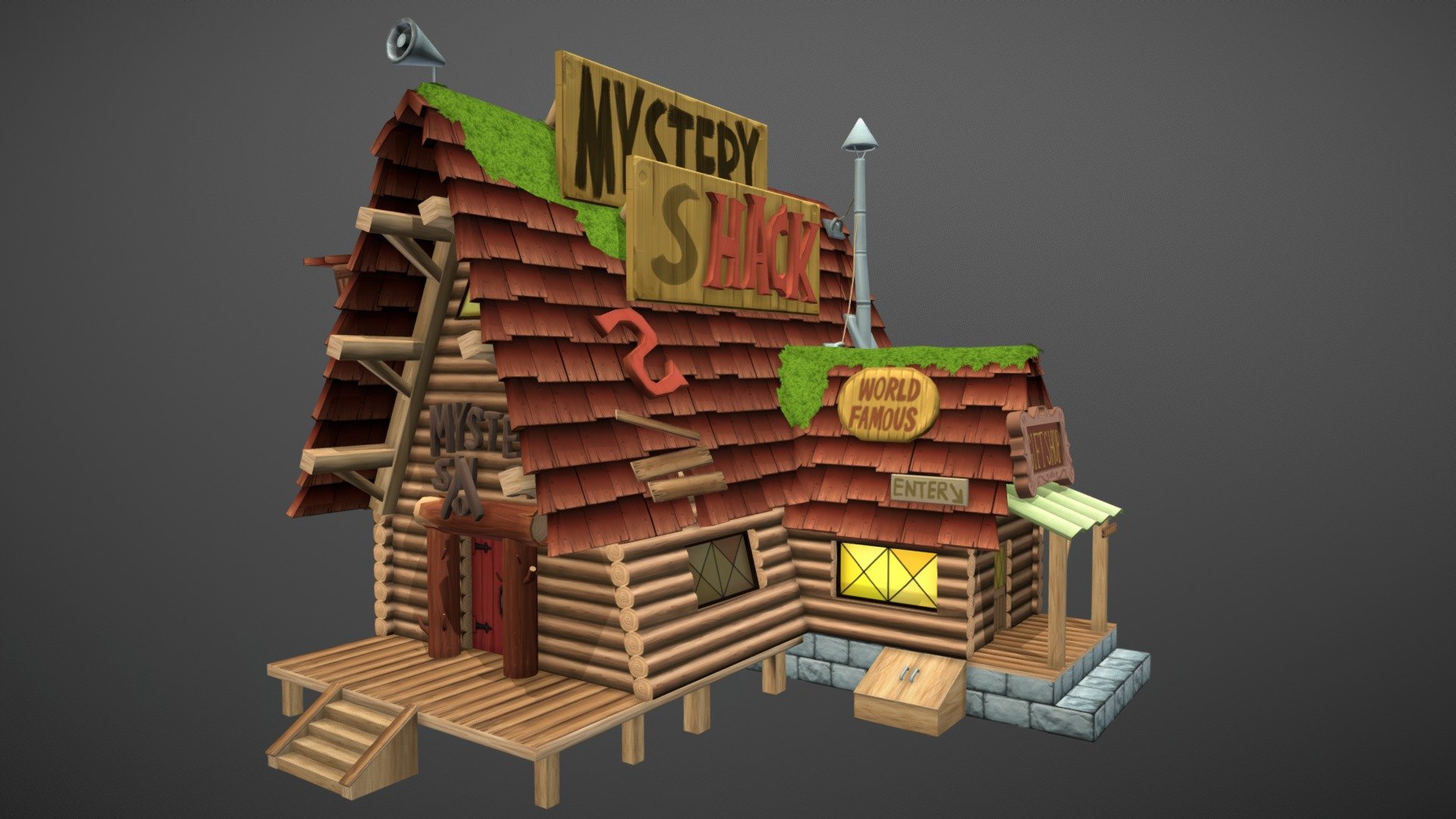 Gravity Falls Mystery Shack   3D Model By Krissy Harling (@kharling