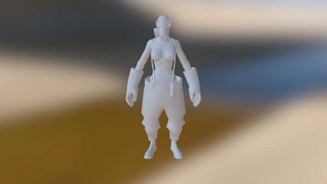 Pyro Girl 2 3D Model