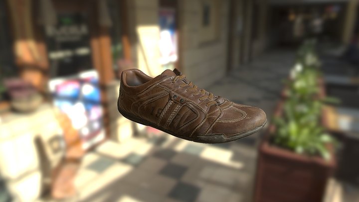 Old Leather Shoe 3D Model