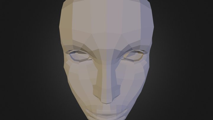 Female Head Retopo 3D Model