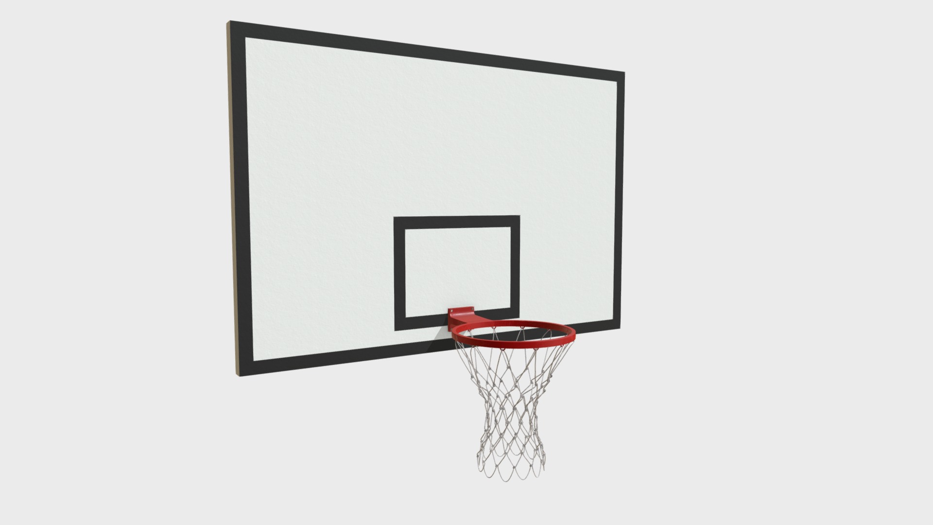 3D model Basketball backboard - This is a 3D model of the Basketball backboard. The 3D model is about a basketball hoop with a basketball in it.