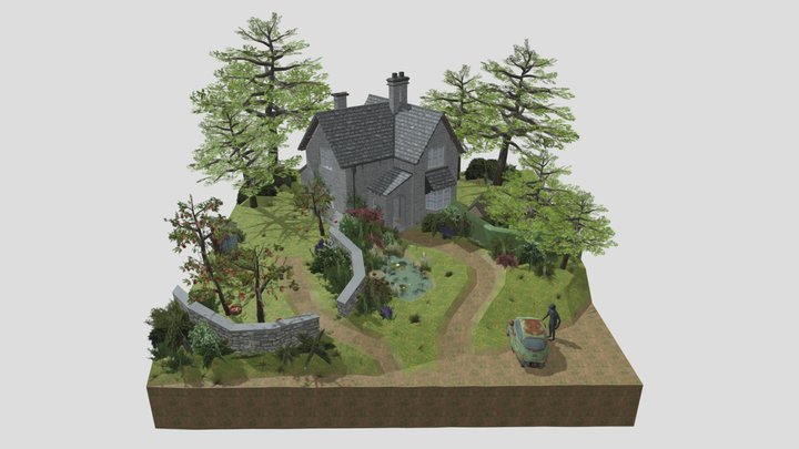 DAE Diorama - Grandma House 3D Model