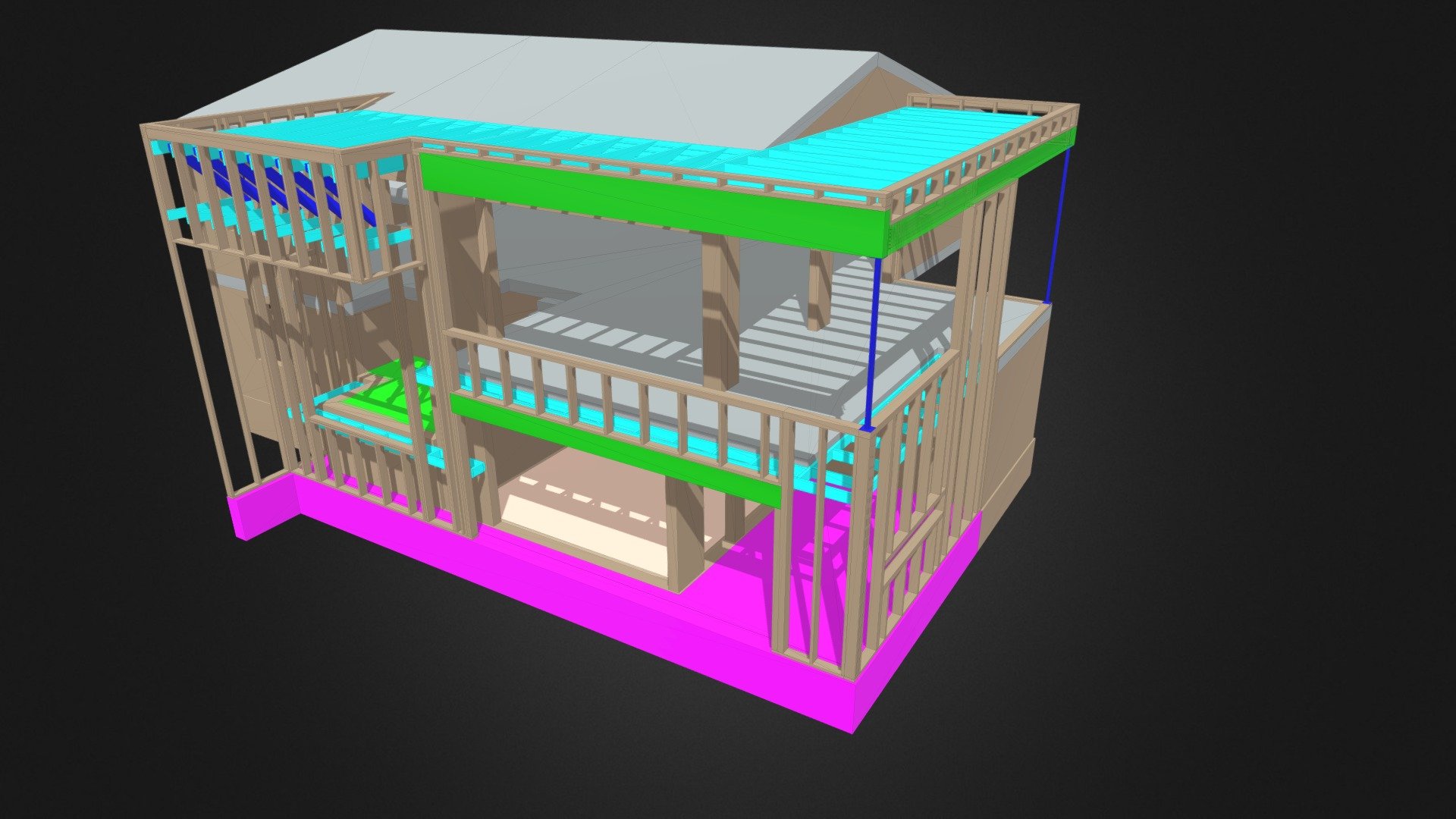 Timberframe extension detailed model