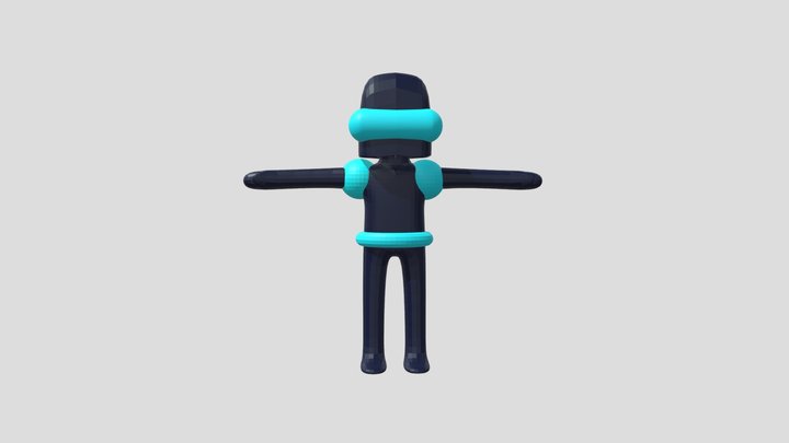 Futuristic person 3D Model