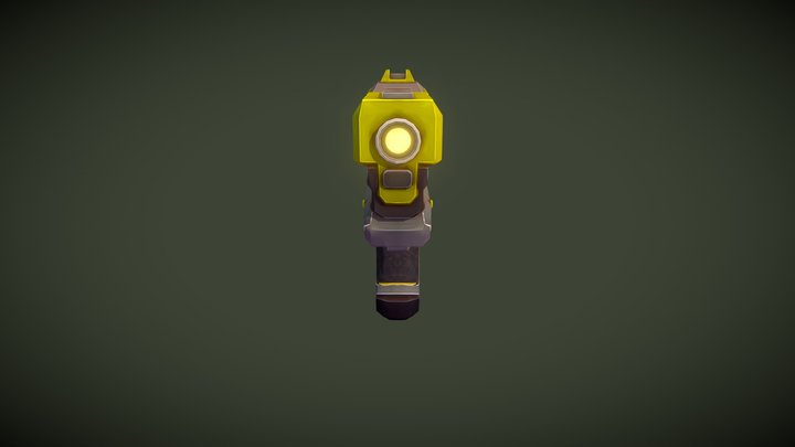 Zapler MK V - Stylized pistol 3D Model