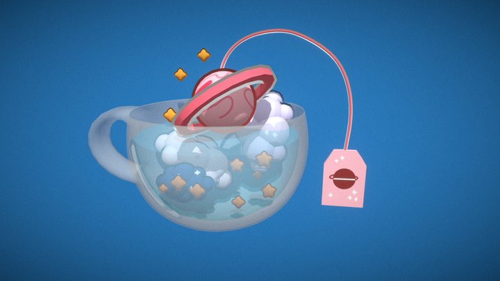 Taza galaxia toon 3D Model