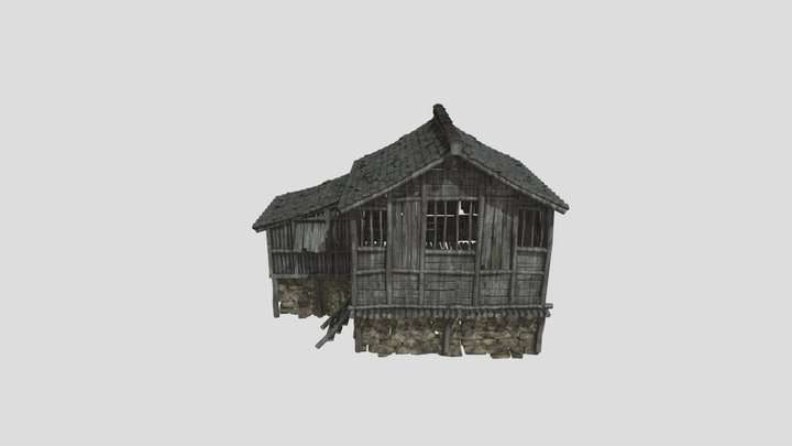 Wood Plant House 3D Model