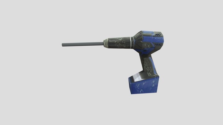 Drill Low-Poly 3D Model