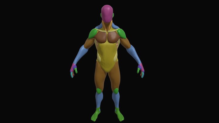 Male Anatomy base mesh 3D Model