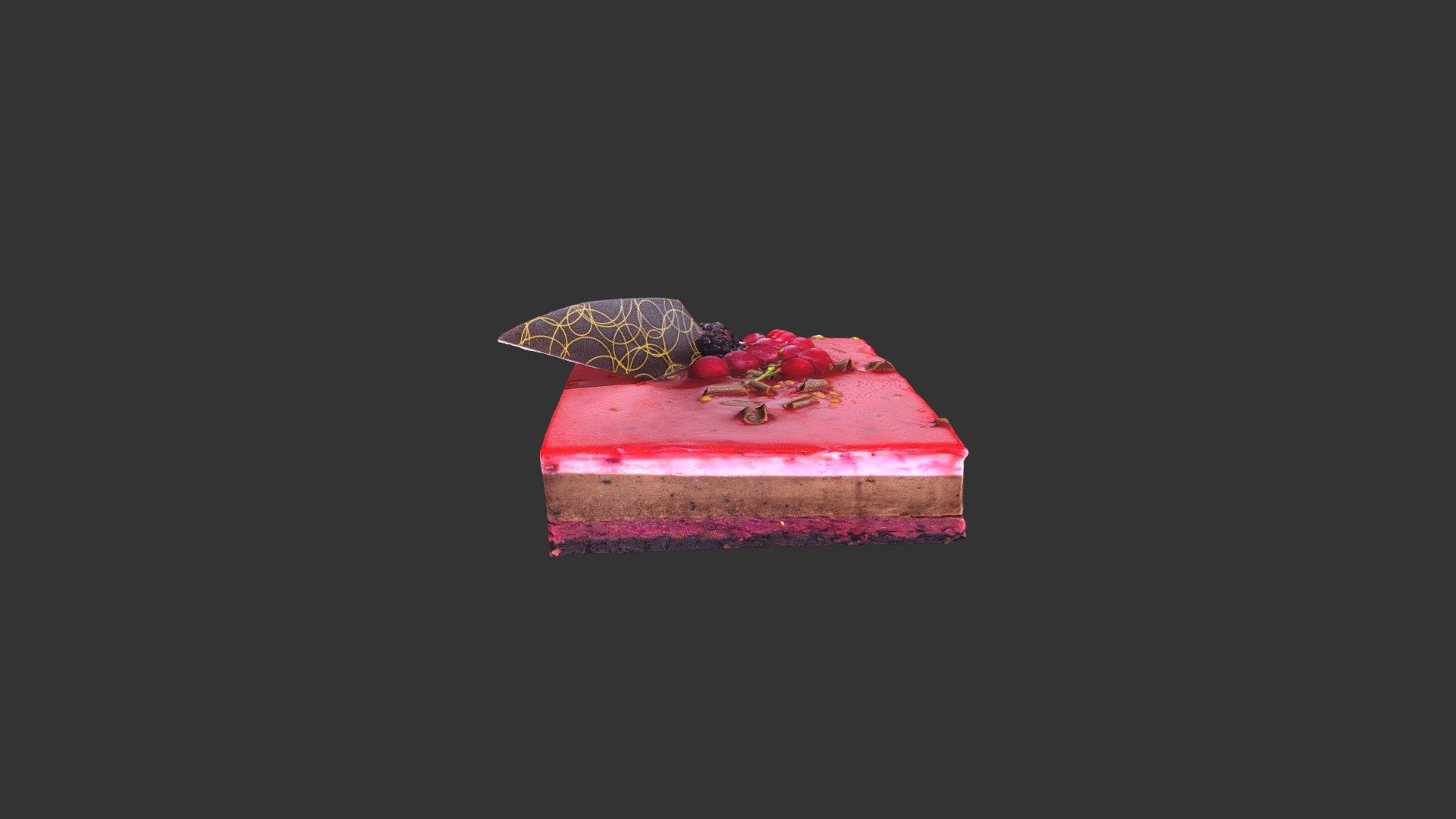Kuchen Stueck Block Rot TEX Fertig Medium - 3D model by Formwerk3D ...