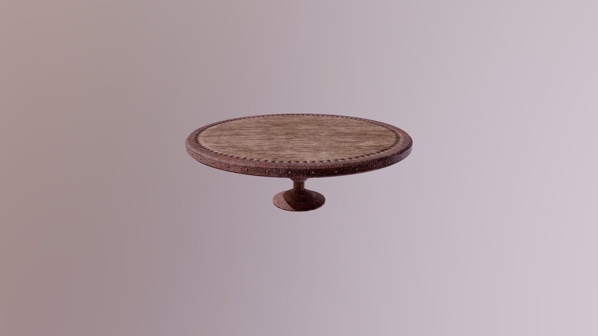 Western table rusted