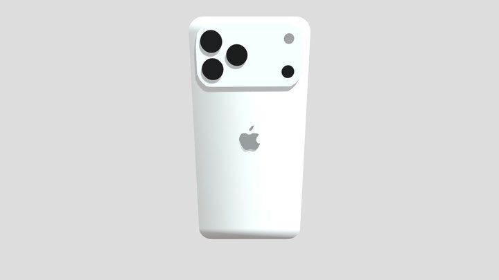Iphon 17 pro max white 3D Model