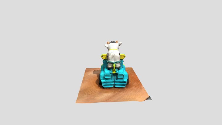 Cow Driving a Truck 3D Model