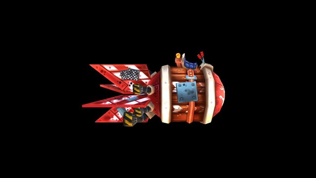Attack Goblin Rocket 004 FBX 3D Model