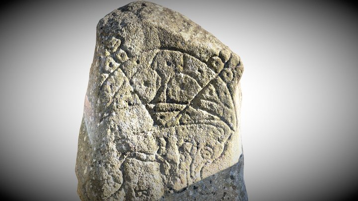Kintore Pictish Symbol Stone 3D Model