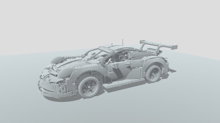 Lego Porsche 911 RSR(Unable to preview textures) 3D Model