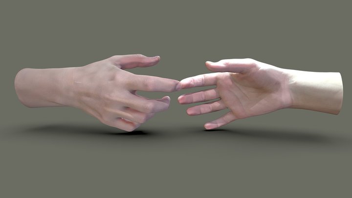 Female hands reaching 3D Model