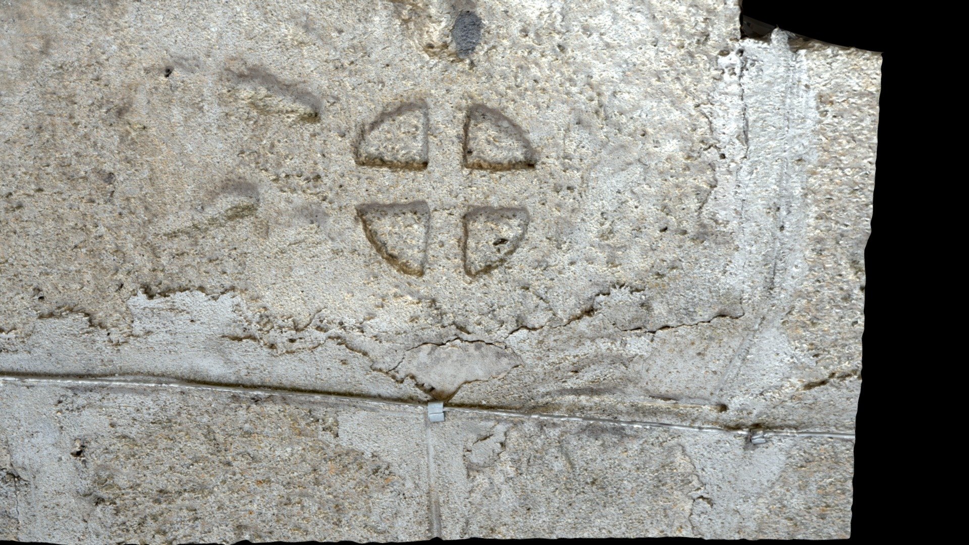 Carved Stone Lintel with Cross, Arcidosso