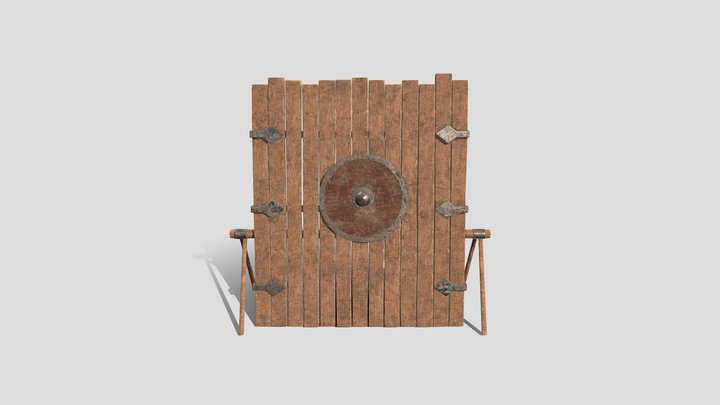 Wooden_ Barricade_low 3D Model