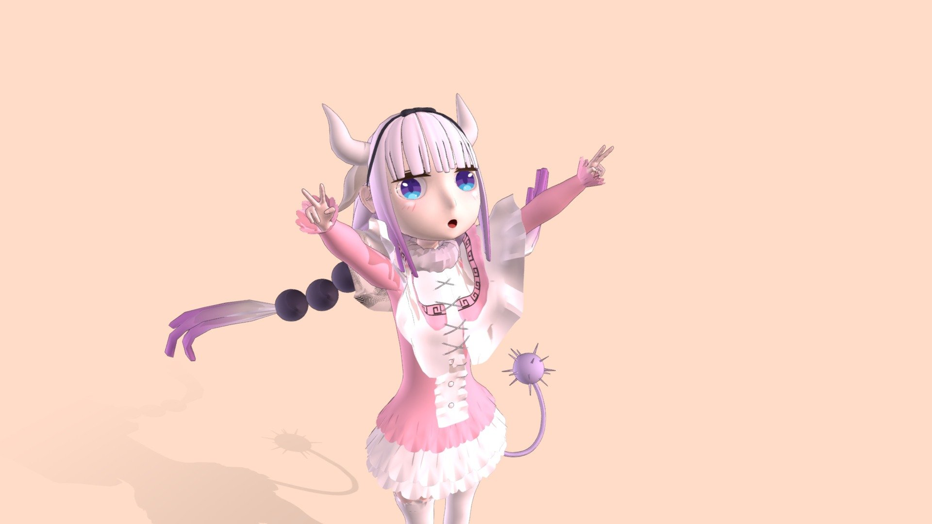 Kanna Kamui From Miss Kobayashi S Dragon Maid D Model By Ayameio Caaeec Sketchfab