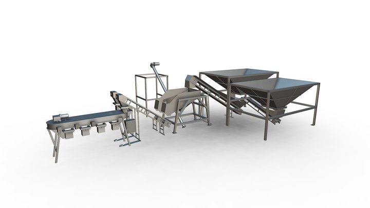 Сборка 2 бункера 3D Model