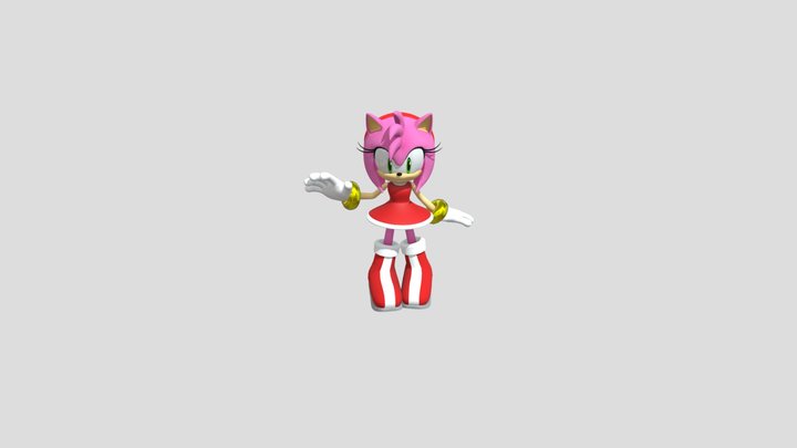 Sonic The Hedgehog - Amy Rose Animated 3D Model