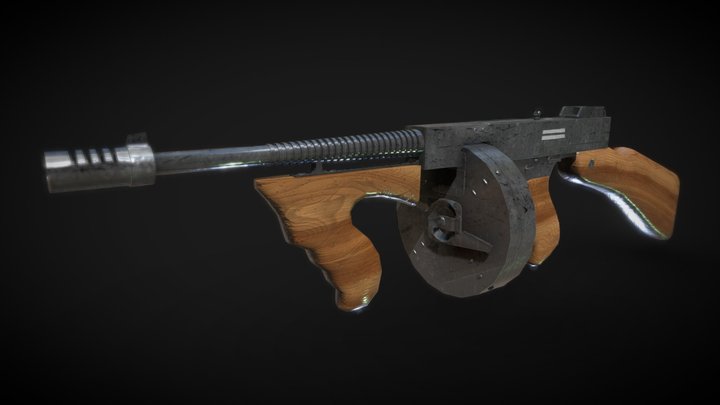 Tommy Gun 3D Model