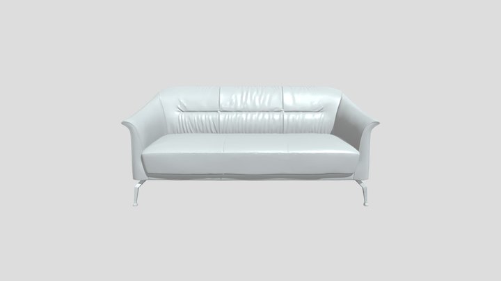 A modern beige sofa 3D Model