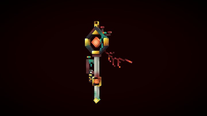 Key of The Nether (Minecraft) 3D Model