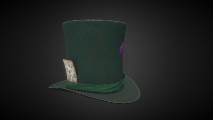 Low-Poly Mad Hatter's Top Hat 3D Model