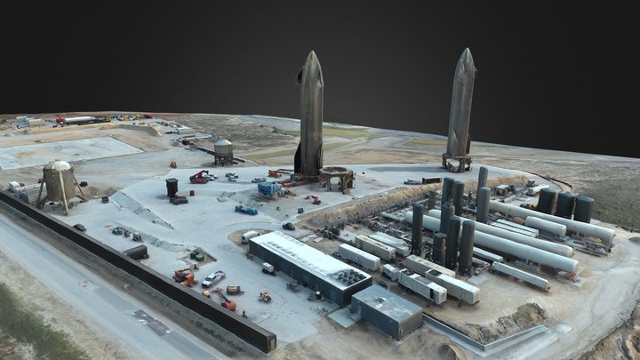 SpaceX Boca Chica Launchsite January 3D Model