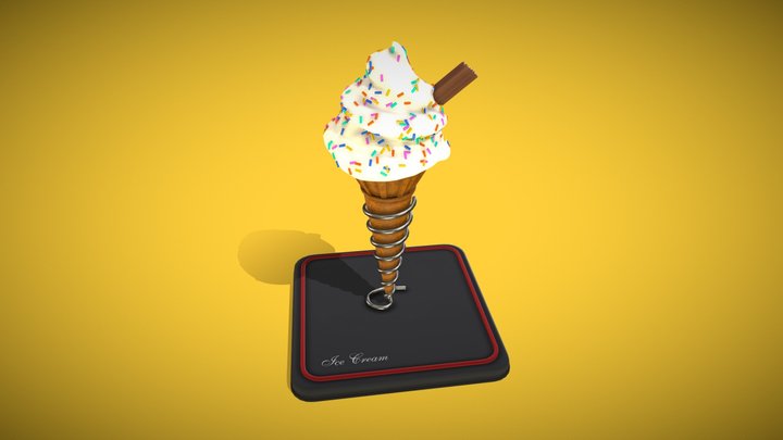 Day 9: Ice Cream 3D Model