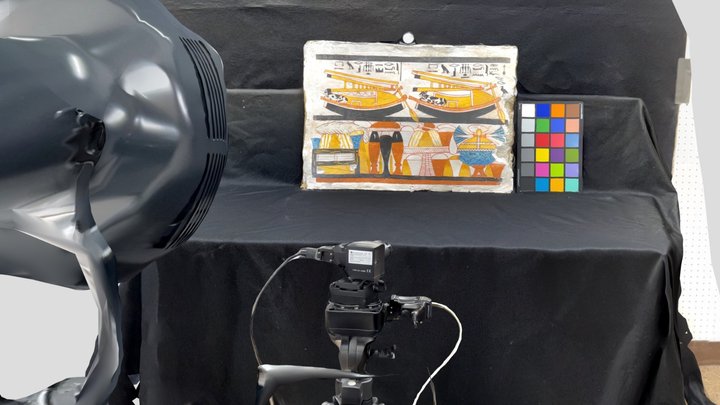 setup for analysis of Idout mural replica 3D Model