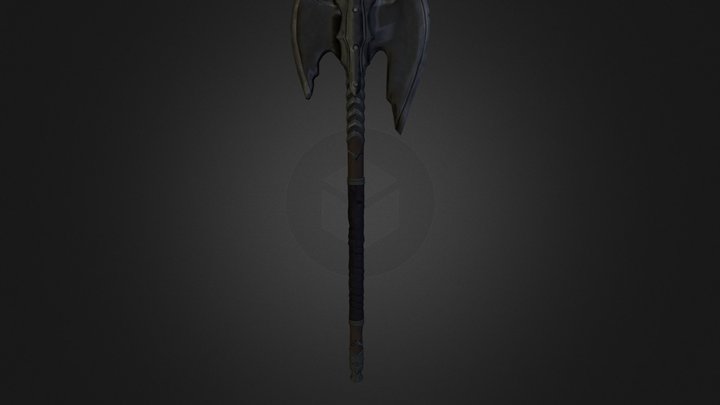 Cyrodiil Steel Battleaxe 3D Model