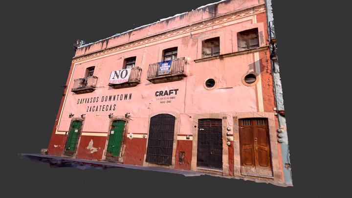 Fachada de Edificio Plazuela Miguel Auza 3D Model