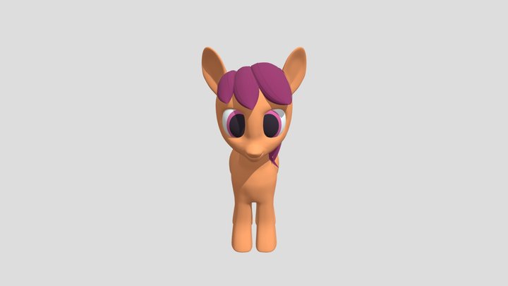 3d Pony 3D Model
