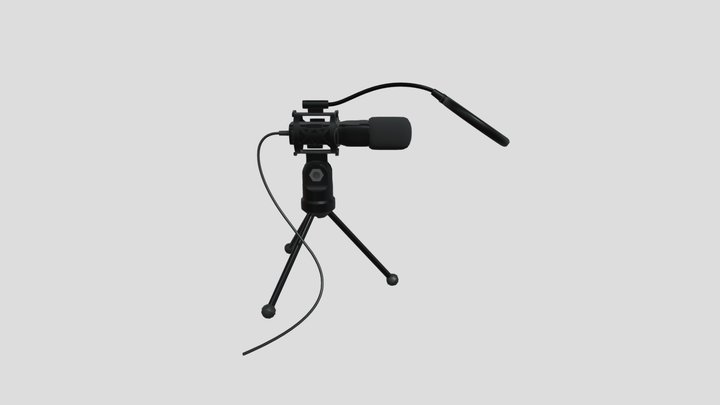 Microphone with pop filter 3D Model