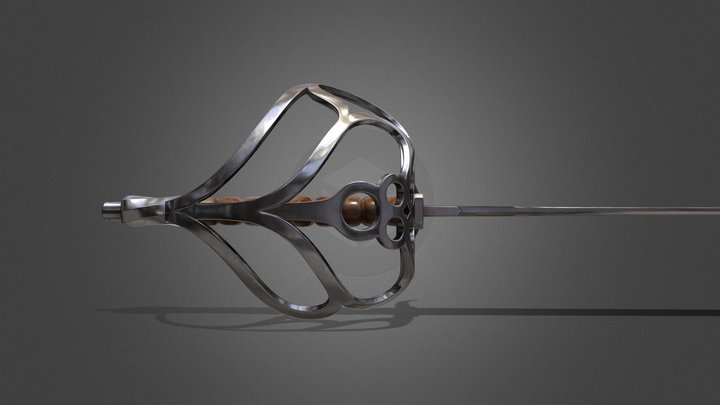 1788 Heavy Cavalry Sword 2-Bar Version – Free 3D Model STL