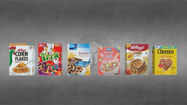 Cereal box pack – Modelo 3D gratuito STL
